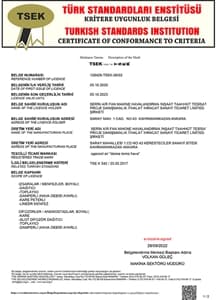 TSEK Uygunluk Sertifikası